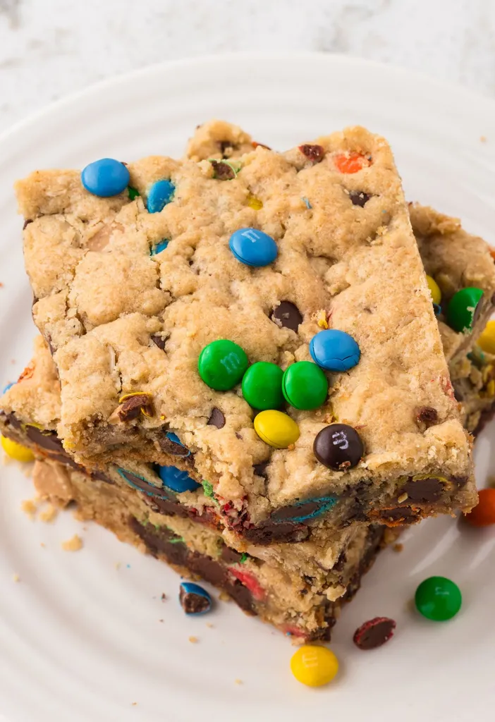 Soft-Baked Monster Cookie Bars