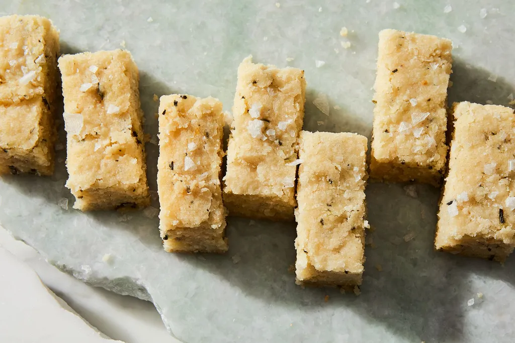 Salted Rosemary Shortbread